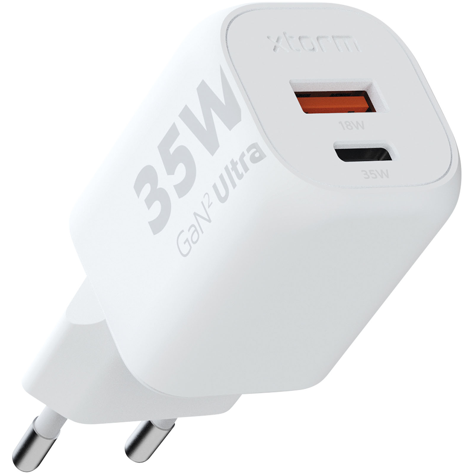 Xtorm XEC035 GaN² Ultra wandoplader 35 W bedrukken met logo