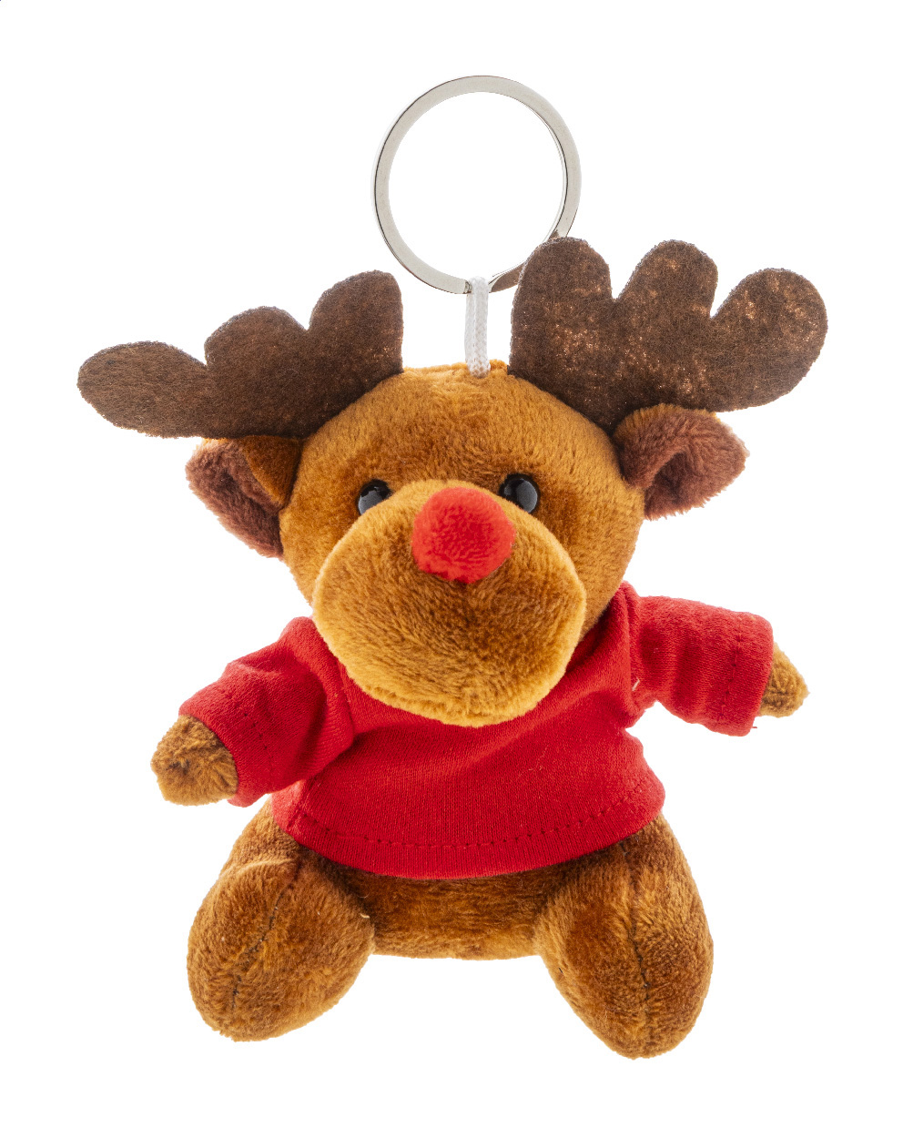 Julren pluche kerst rendier sleutelhanger bedrukken met logo