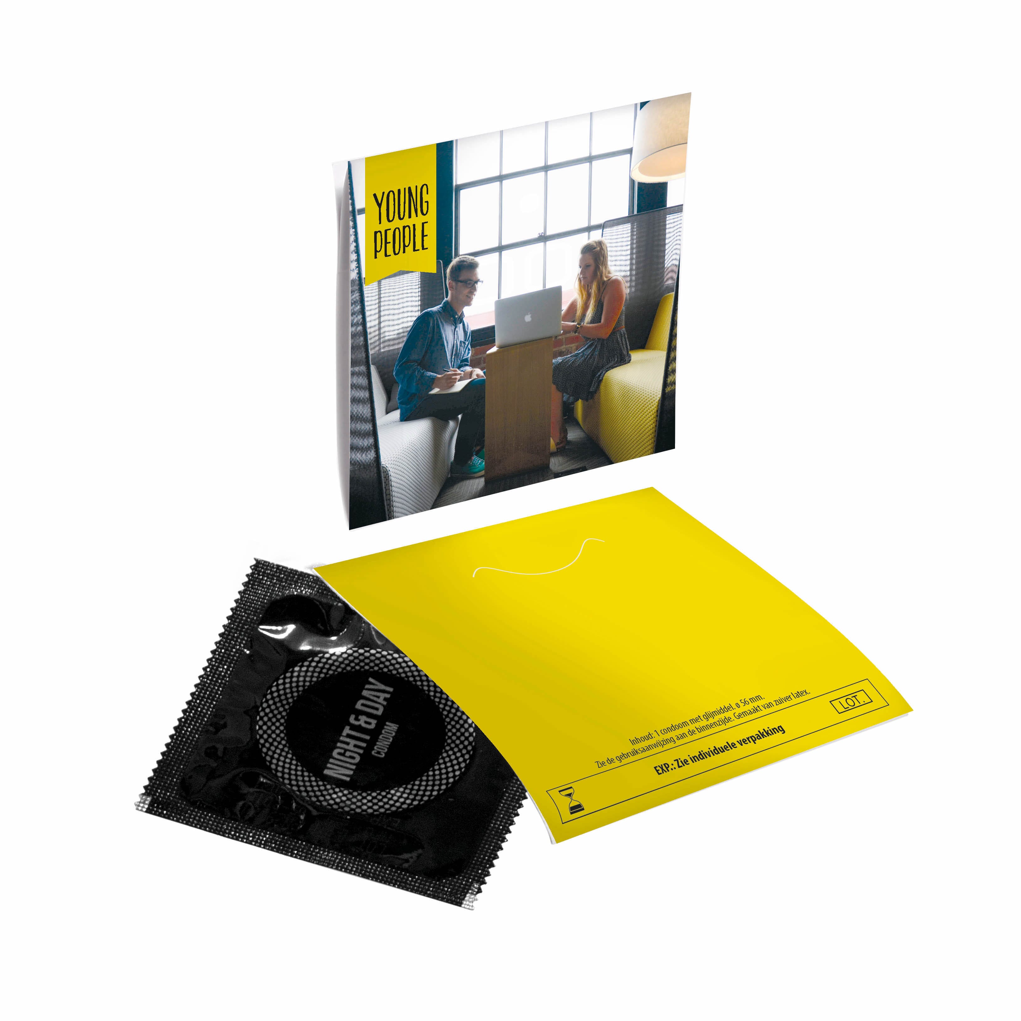 Condoom in envelop bedrukken met logo