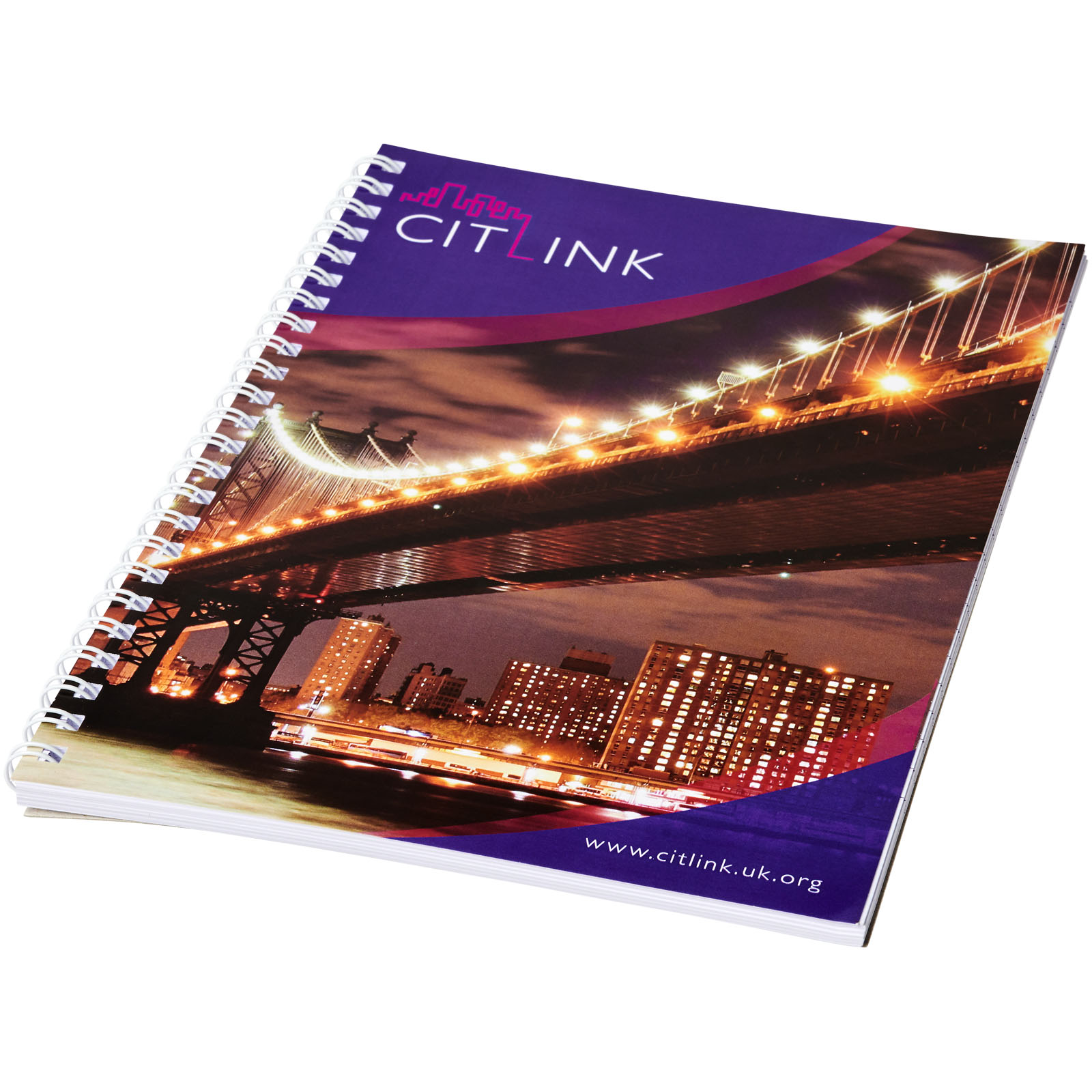 Desk-Mate® A4 spiraal notitieboek bedrukken met logo
