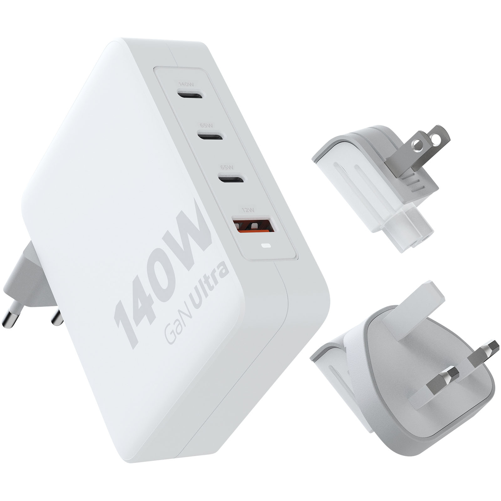 Xtorm XVC2140 GaN Ultra reislader van 140 W met USB-C PD kabel 240 W bedrukken met logo