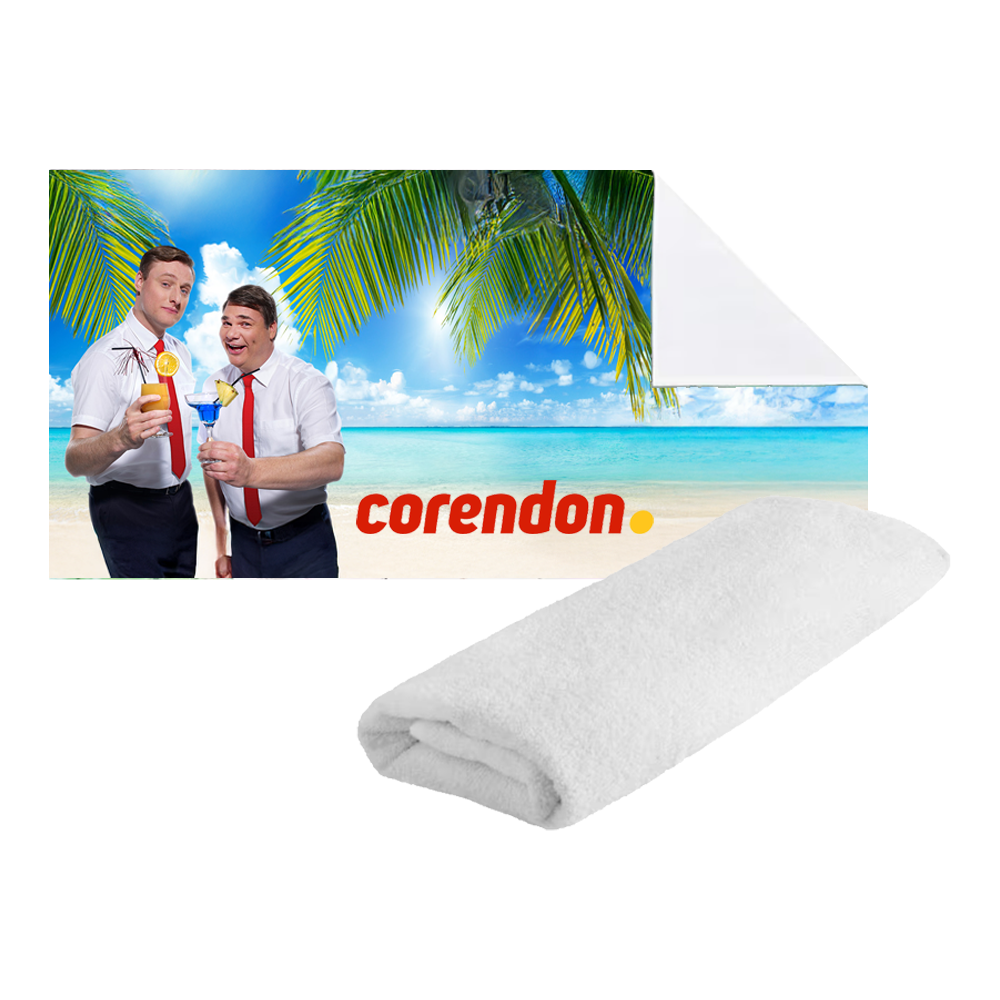 Sophie Muval full-colour handdoek (350 gr/m2 - 100 x 50 cm) bedrukken met logo