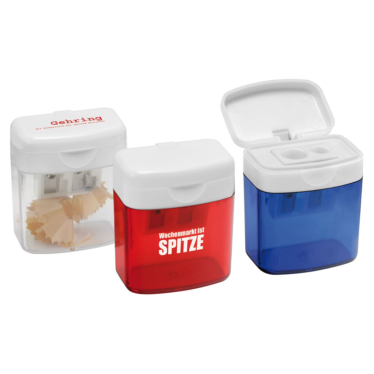 Double sharpener bedrukken met logo