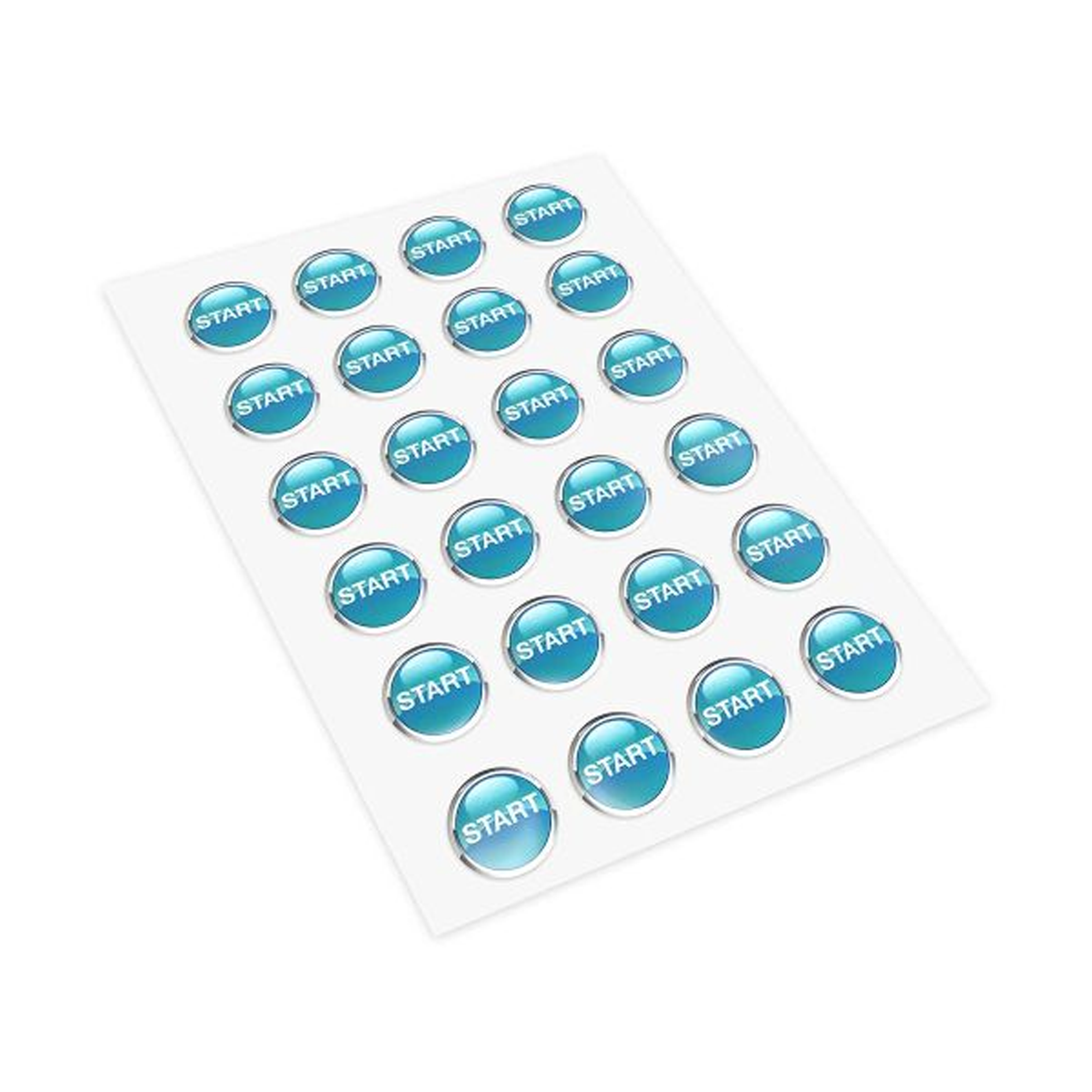 Doming Stickers on A4 sheet bedrukken met logo