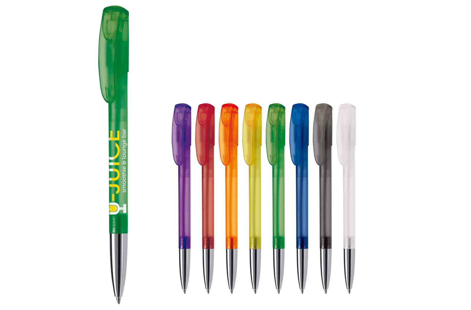 Balpen Deniro metalen tip frosty bedrukken met logo