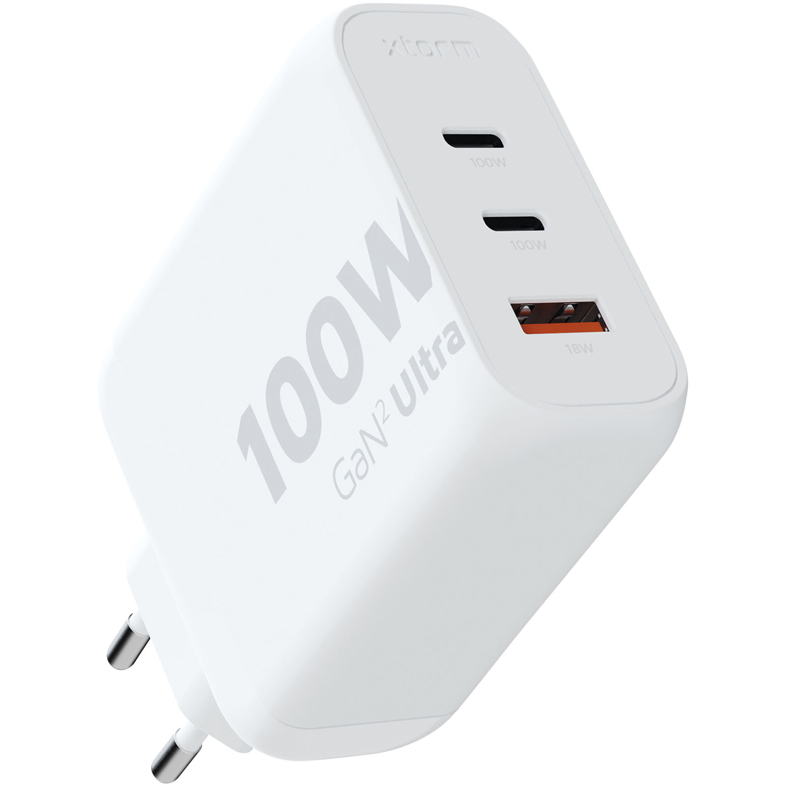 Xtorm XEC100 GaN² Ultra wandoplader 100 W bedrukken met logo