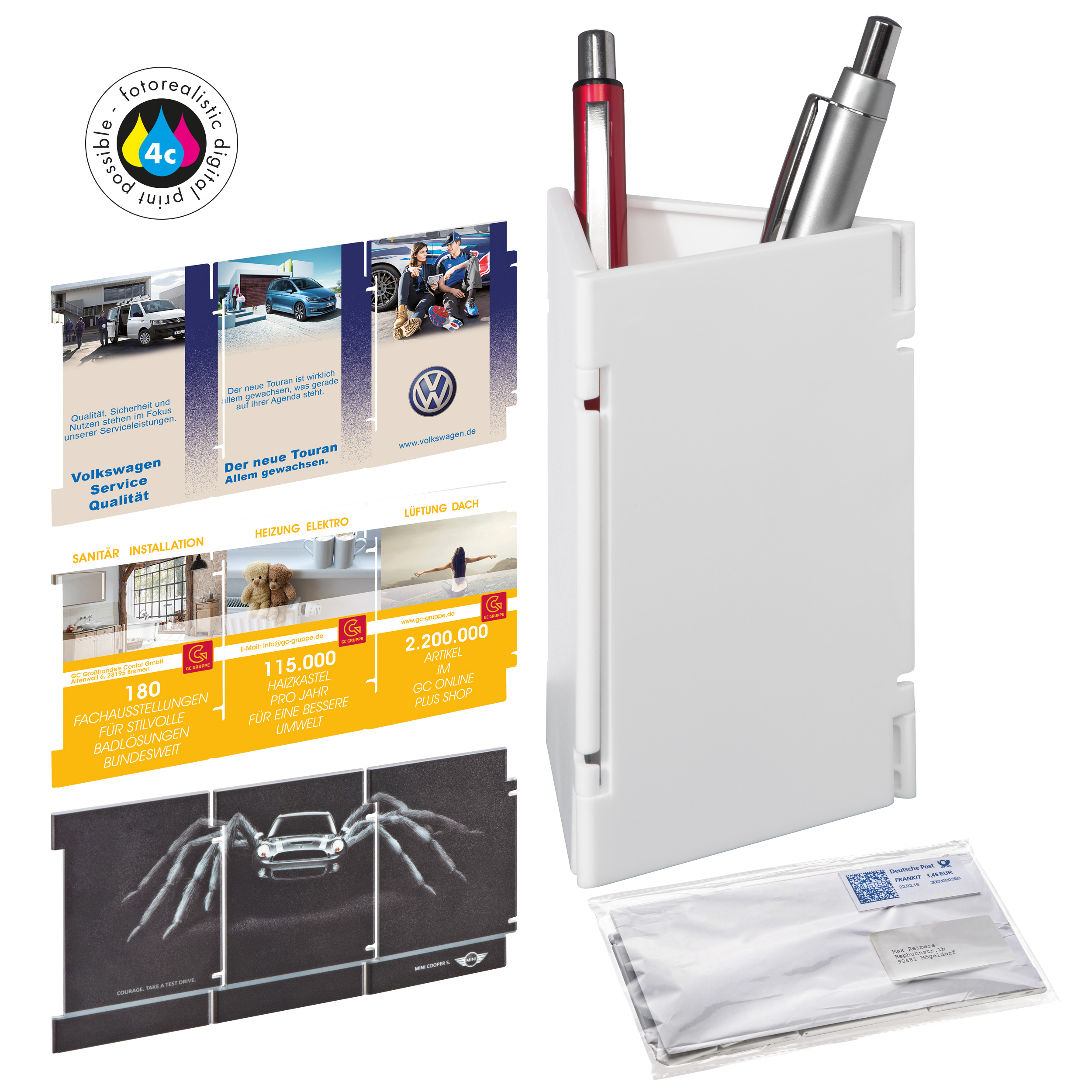 Vital Uitvouwbare pennenhouder bedrukken met logo