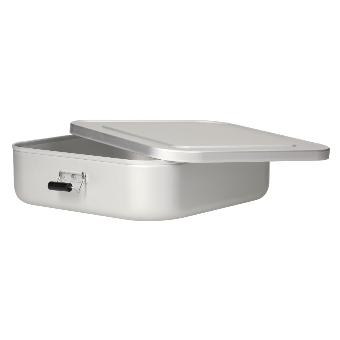 Handy Lunchbox Groot Zilver bedrukken met logo