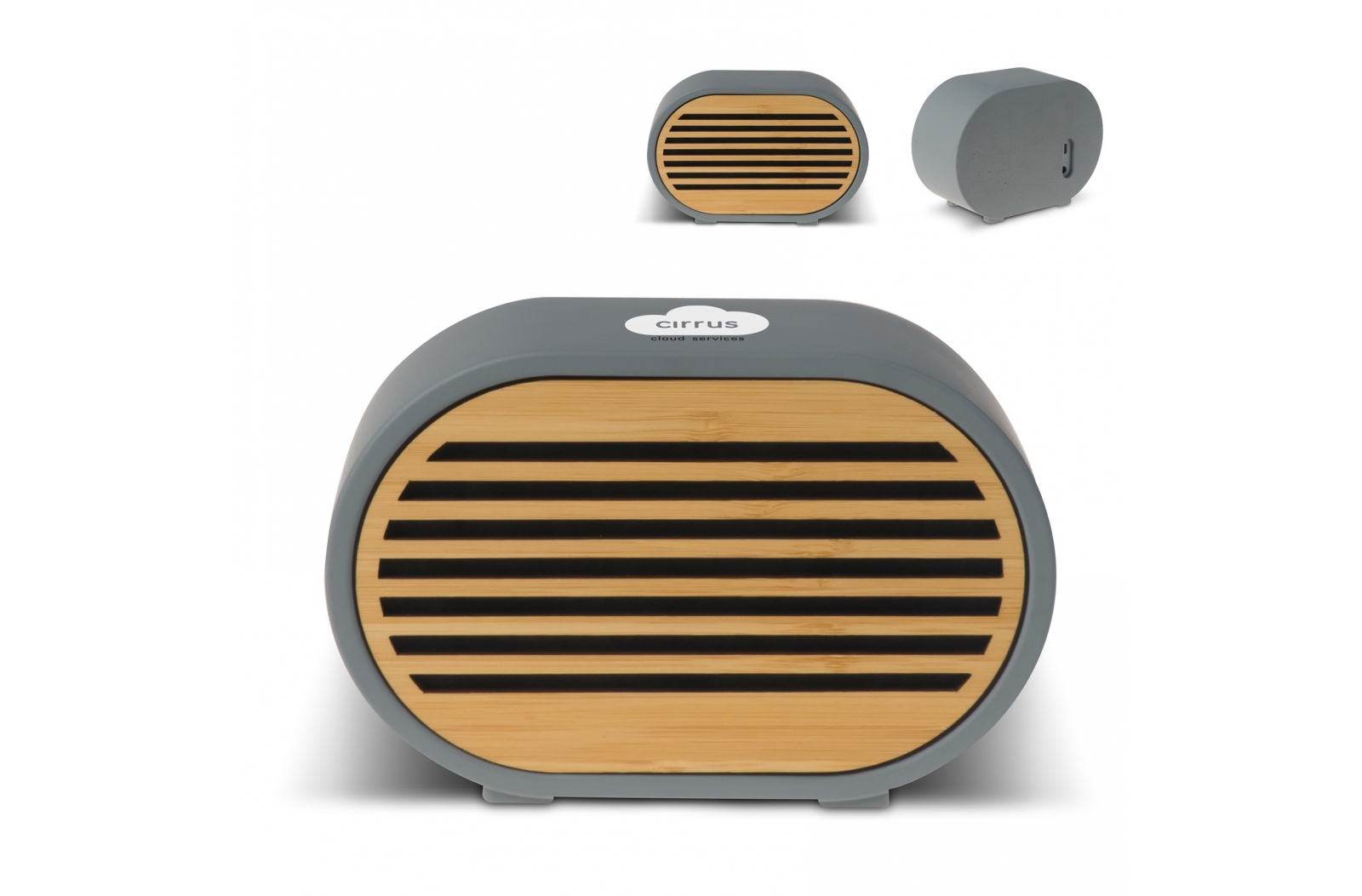 Upton Speaker en draadloze oplader kalksteen 5W bedrukken met logo