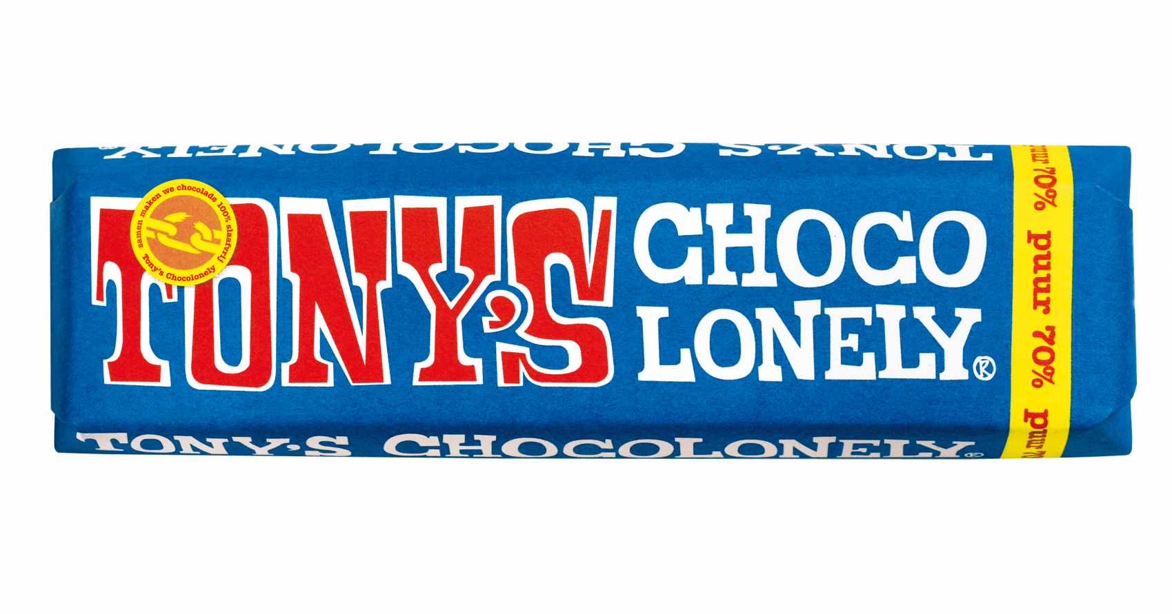 Tony's Chocolonely chocoladereep (50 gram) bedrukken met logo