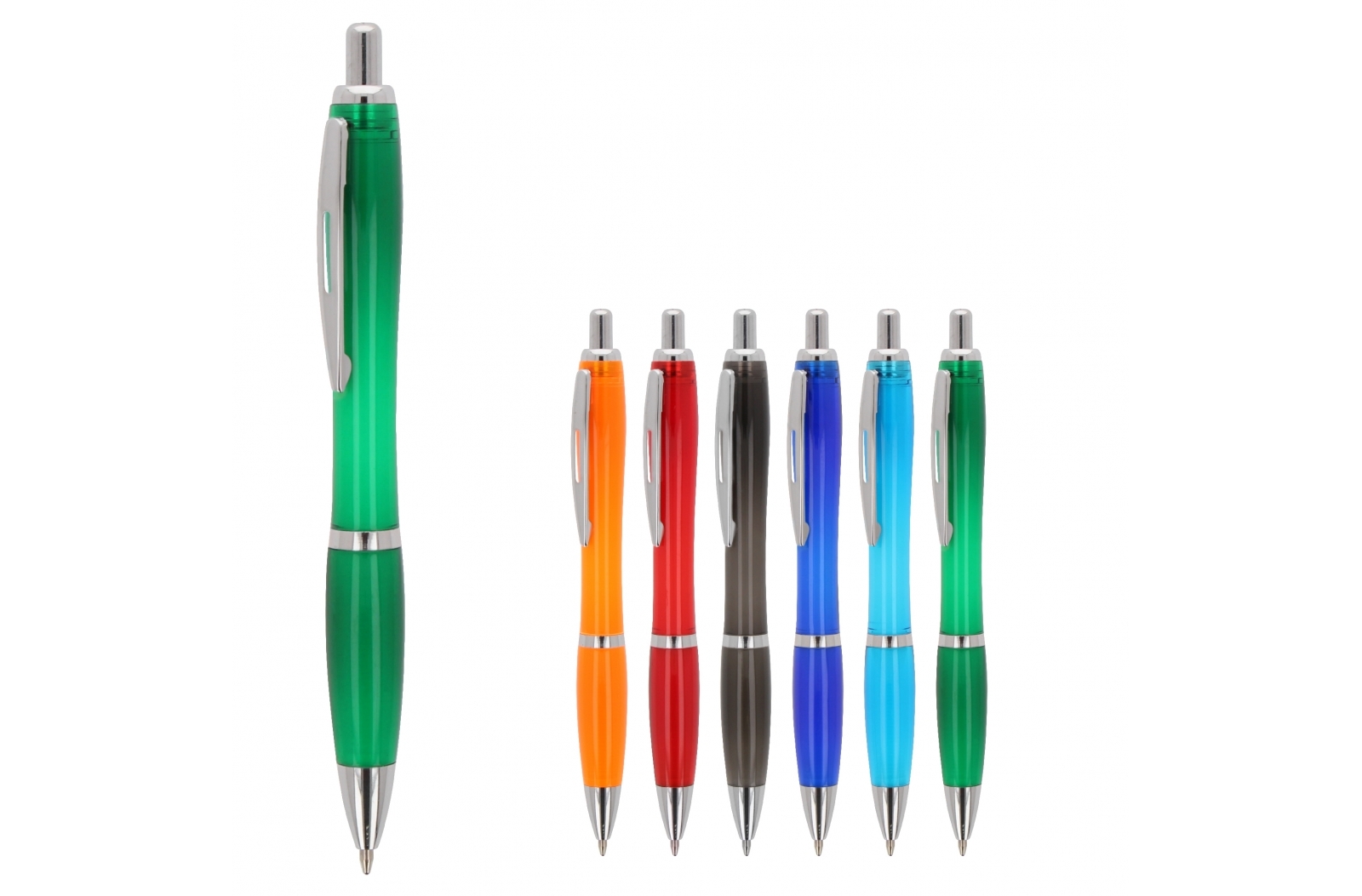 Myall Balpen transparant Ocean Bound Plastic bedrukken met logo