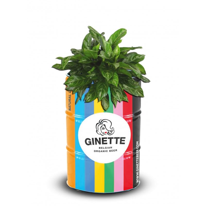 Barrel plantenbak FullColour (200 L) bedrukken met logo