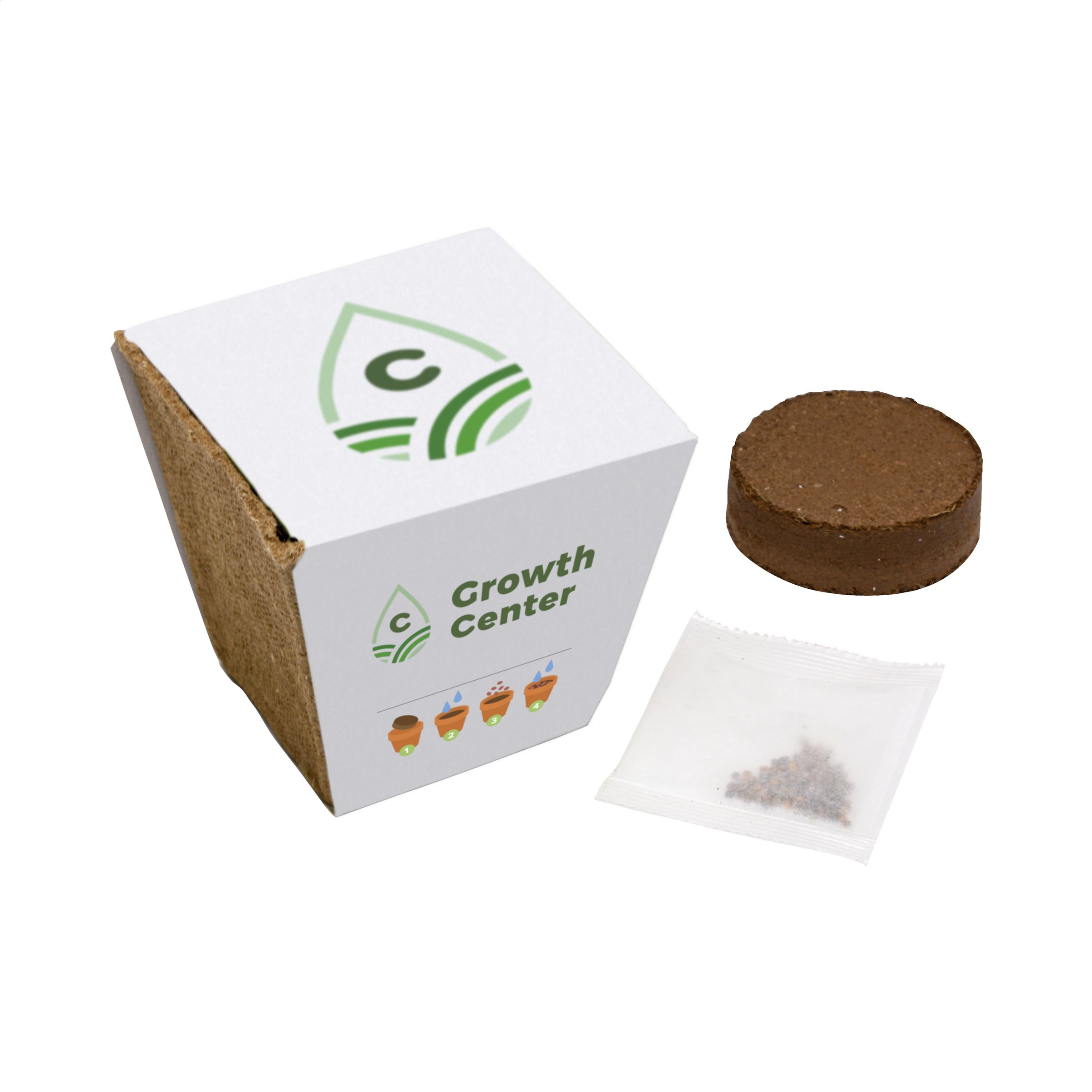 Flora Flowermix Wood Fibers bloemzaadjes bedrukken met logo