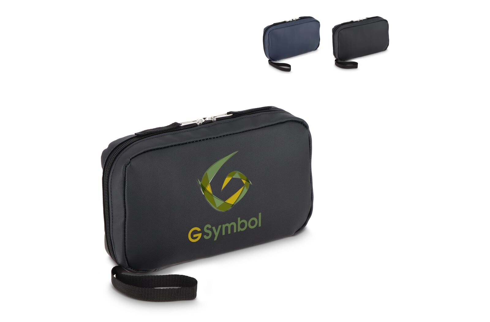 rPET PU-gecoate 210D Napa organizer tas 22 x 13 x 4 cm bedrukken met logo