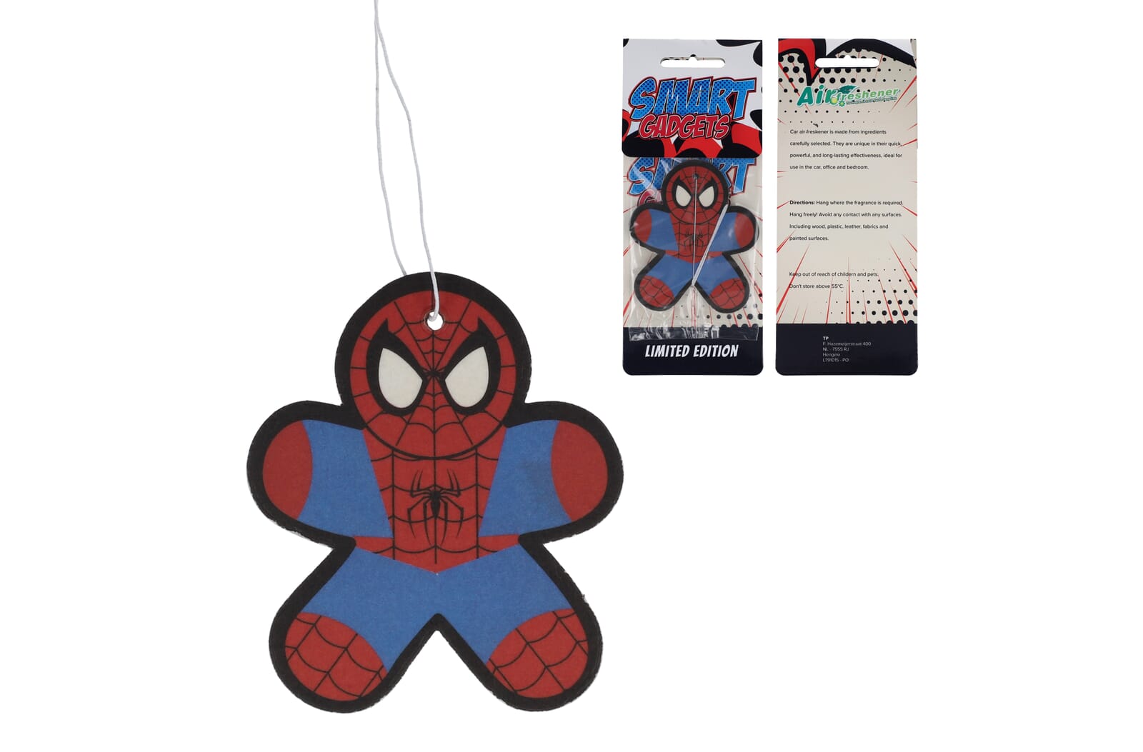 Auto luchtverfrisser "human" met lentegeur bedrukken met logo