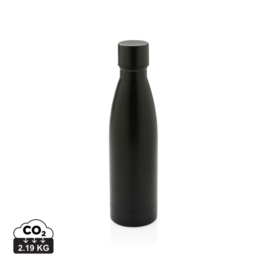 RCS gerecycled roestvrijstalen unikleur vacuümfles bedrukken met logo
