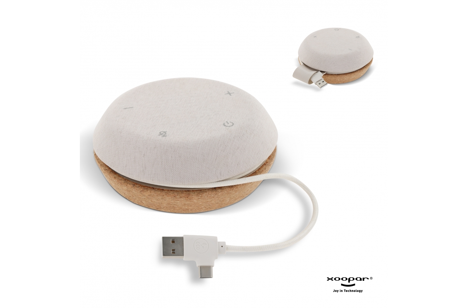 Xoopar Meetair Conference Speaker bedrukken met logo