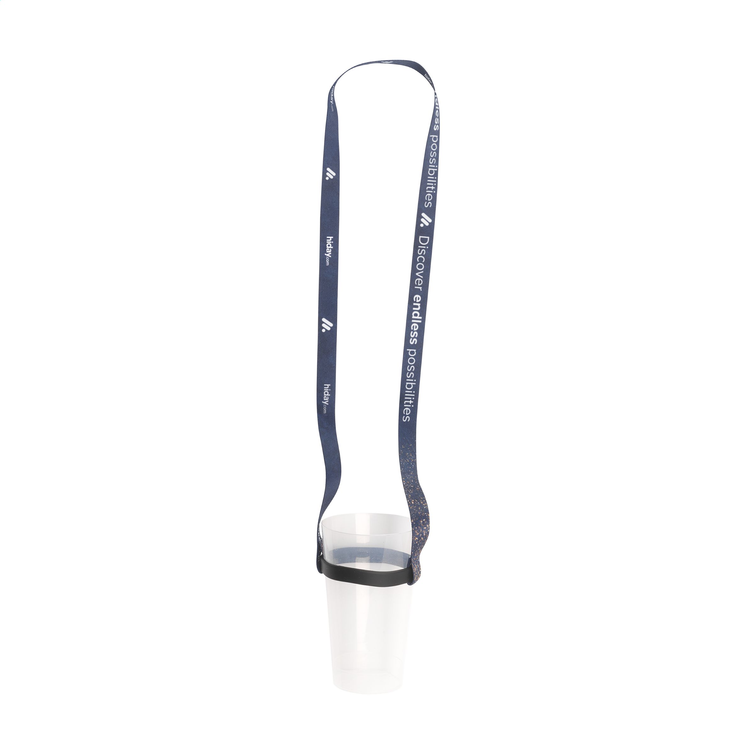 Lanyard Sublimatie RPET 1,5 cm met bekerhouder bedrukken met logo