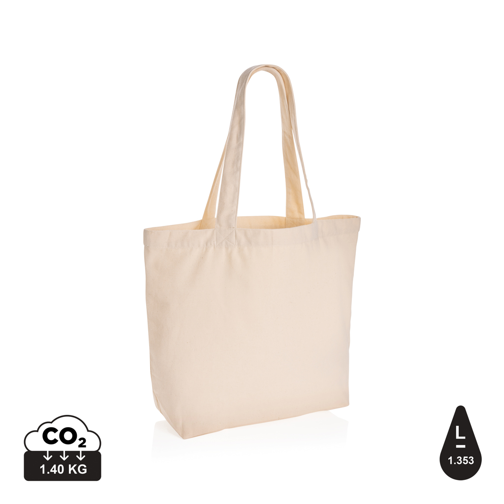 Impact Aware™ Re-Canvas Shopper met Vakje (240g/m²) bedrukken met logo