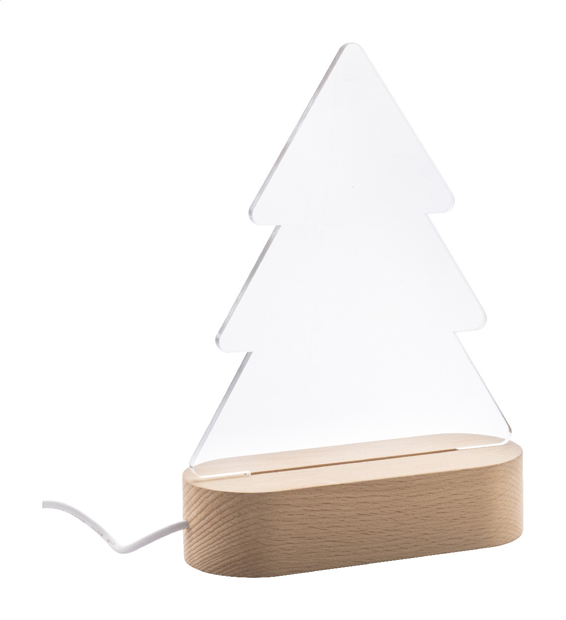 Kerstboom LED licht trofee bedrukken met logo