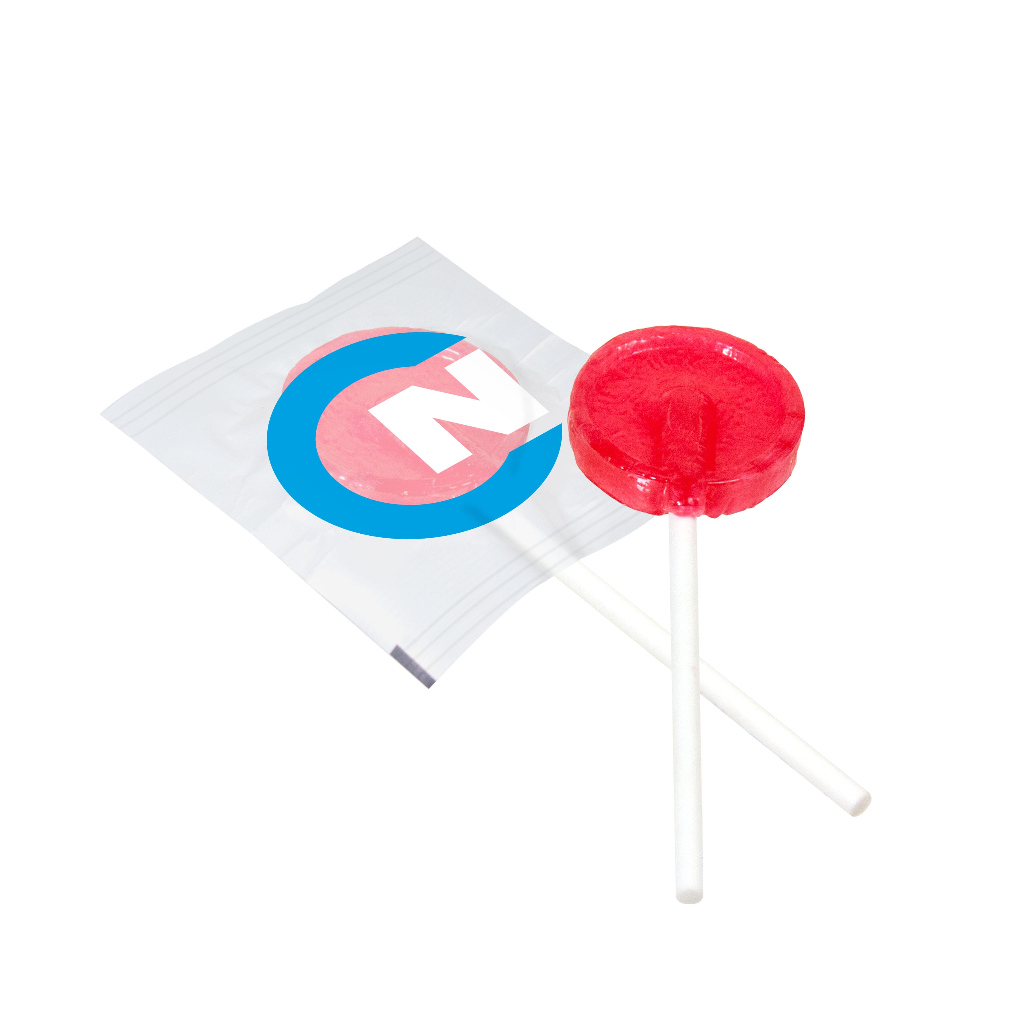 Platte lolly bedrukken met logo