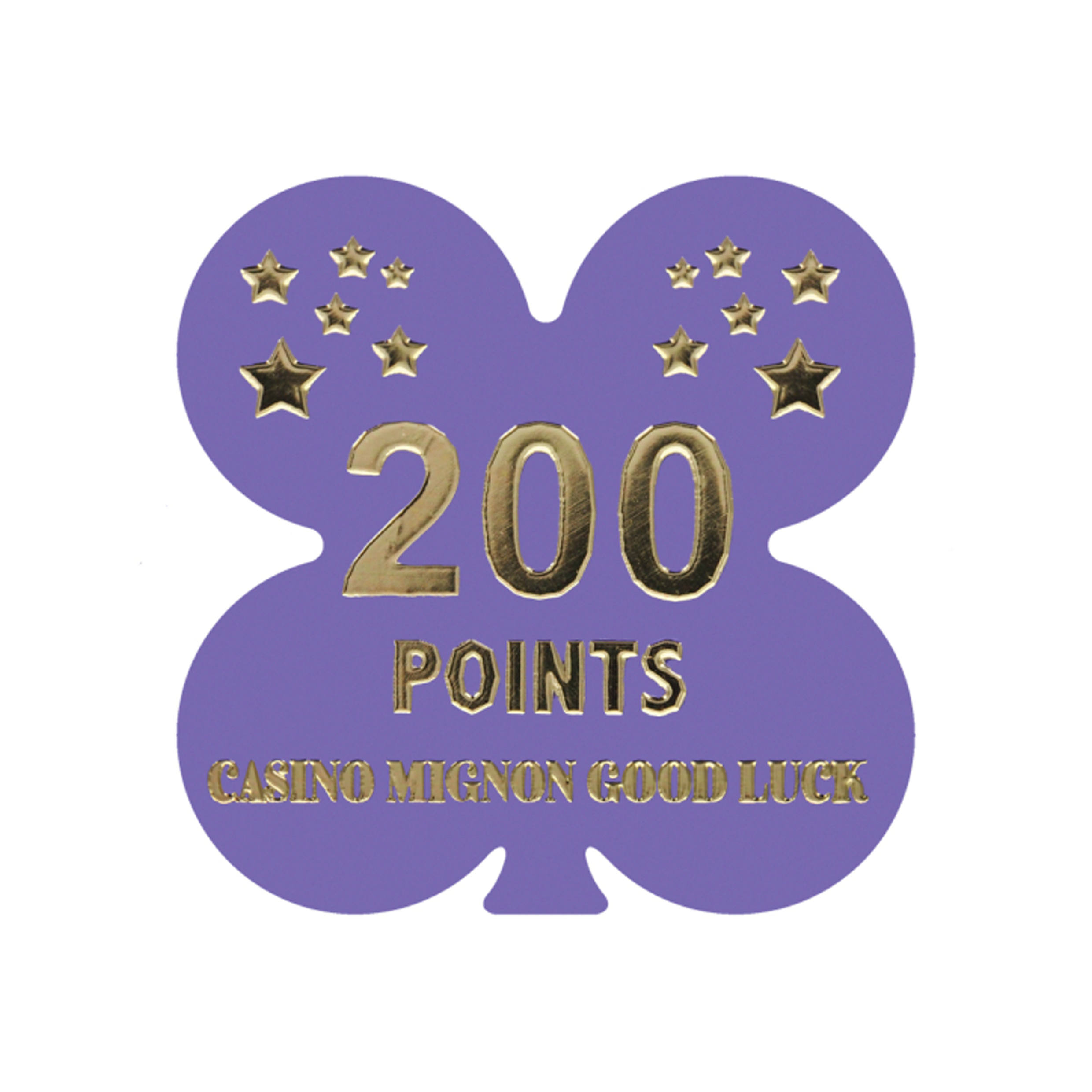 Funfair tokens with foil print lucky clover bedrukken met logo