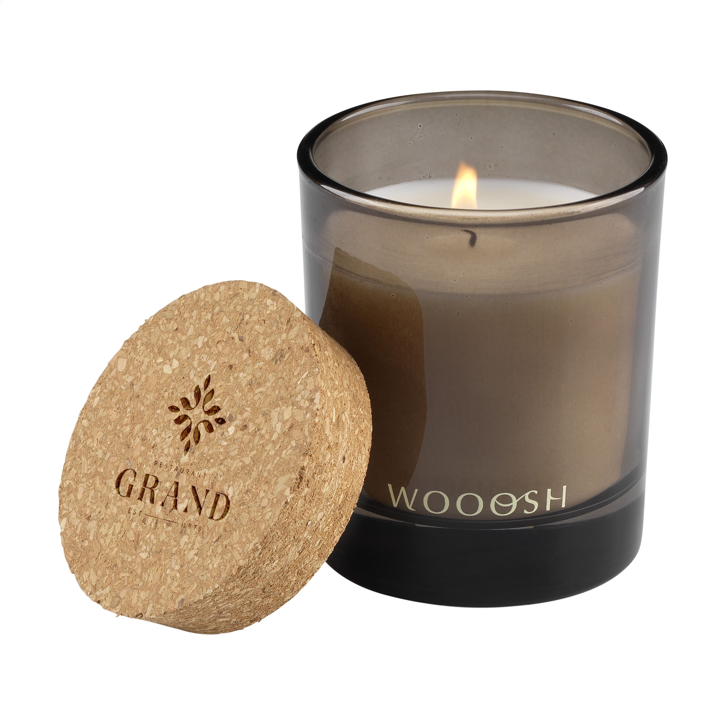 Wooosh Scented Candle Hidden Fig geurkaars bedrukken met logo
