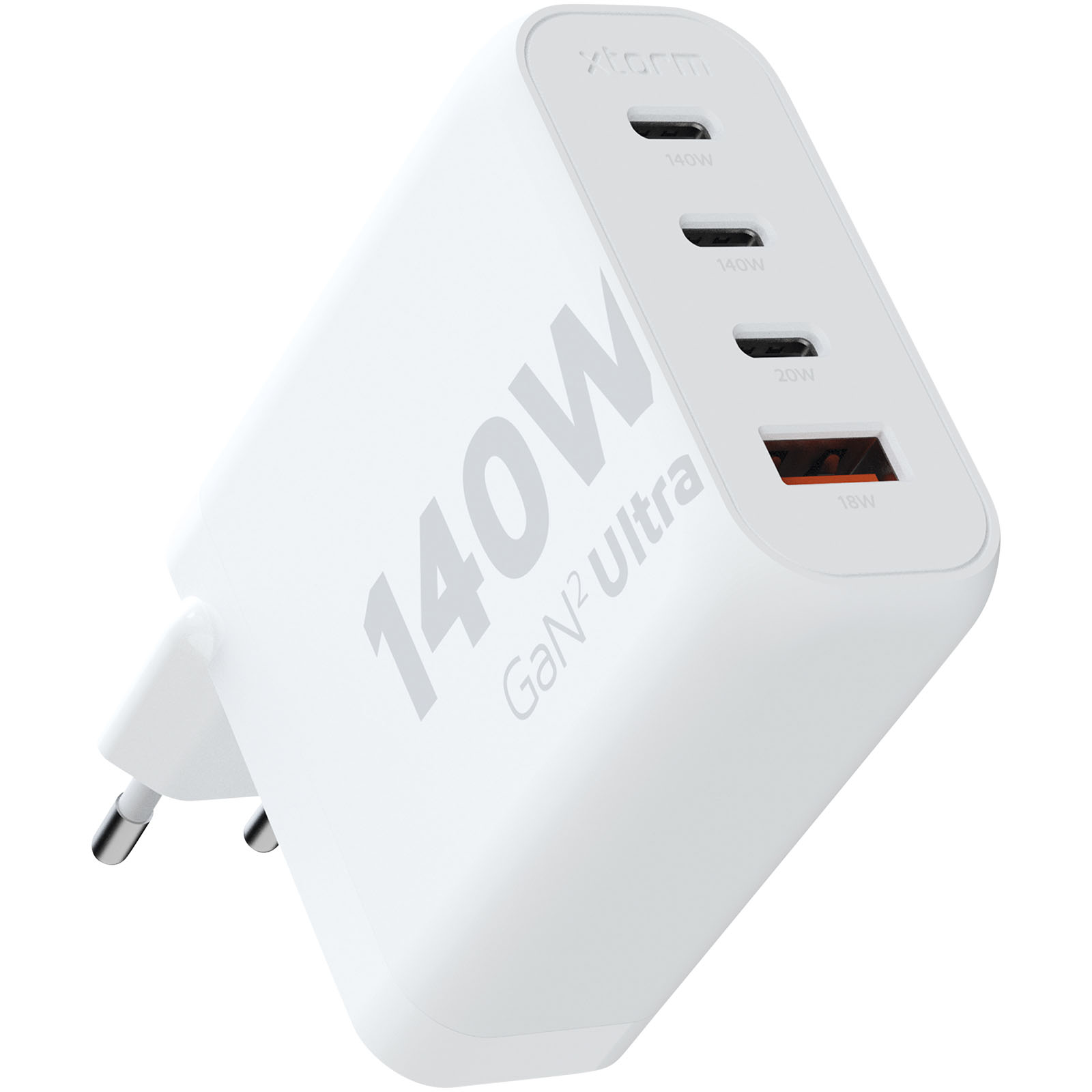 Xtorm XEC140 GaN² Ultra wandoplader 140 W bedrukken met logo