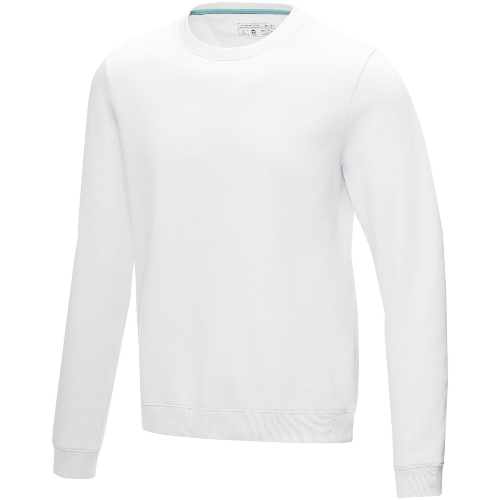 Jasper heren GOTS biologische GRS-gerecyclede crewneck sweater bedrukken met logo