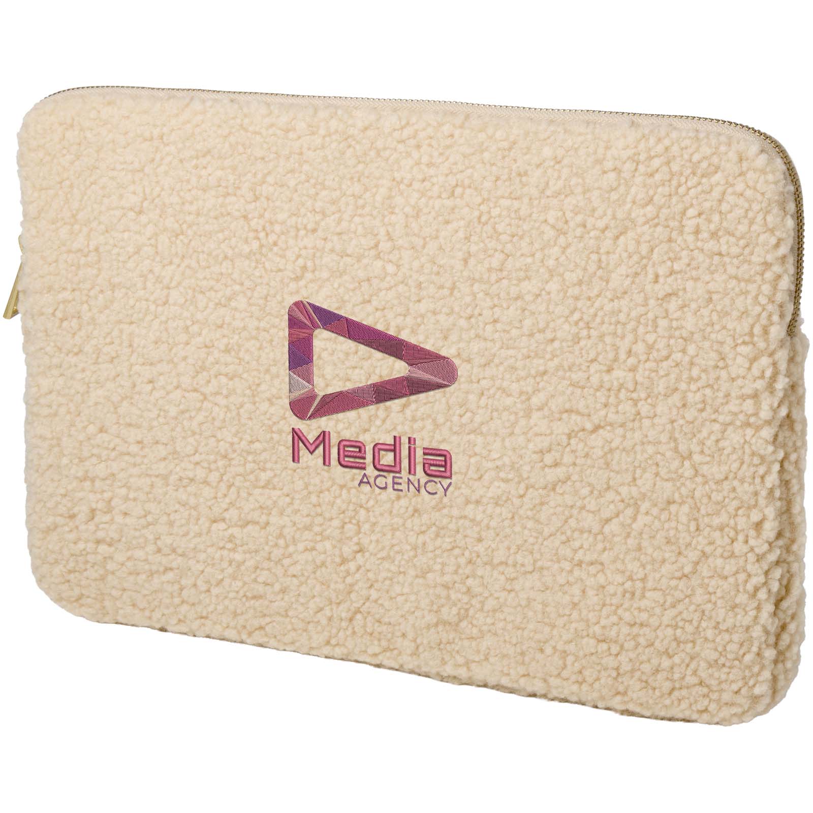 Bear 13 inch GRS gerecyclede sherpa laptophoes 2 l bedrukken met logo