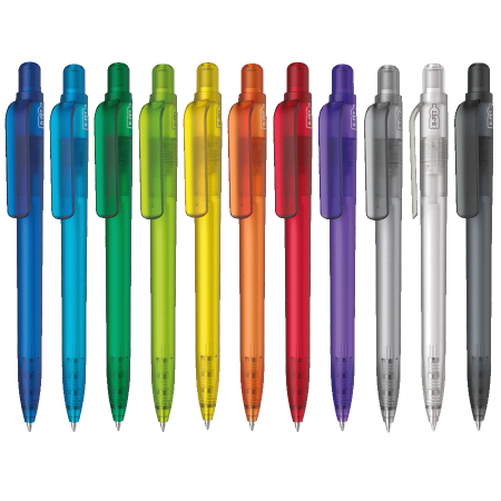 Maxema balpen KIND K1 FROST RP gemaakt van gecertificeerd R-PET bedrukken met logo