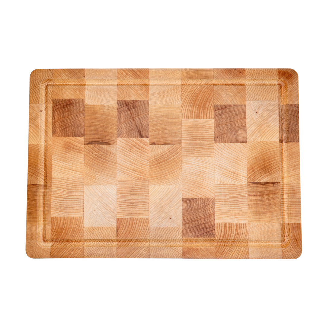 Hakblok met handvaten beuken 36x26 cm bedrukken met logo