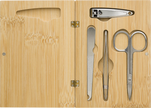 Nikolai Bamboe manicureset  bedrukken met logo