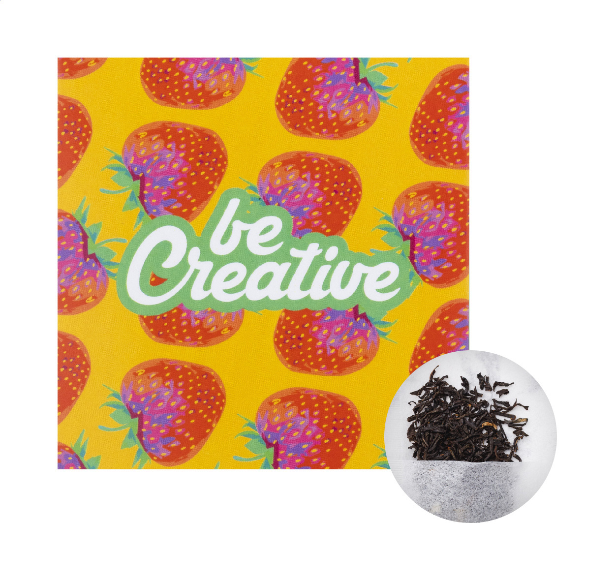 aangepast theezakje, groene thee bedrukken met logo