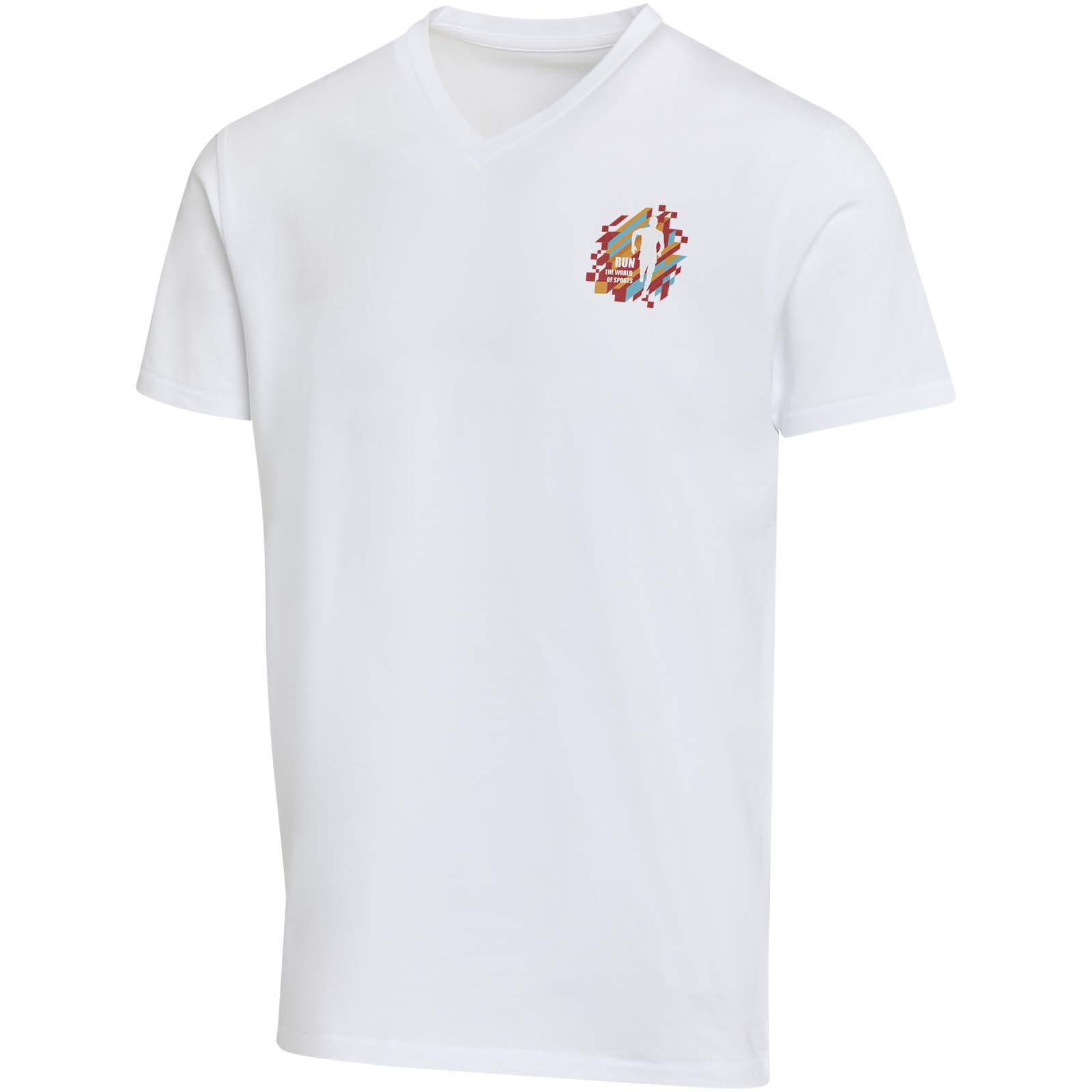 Balfour 200 g/m² unisex OCS organisch T-shirt met korte mouwen en V-hals bedrukken met logo