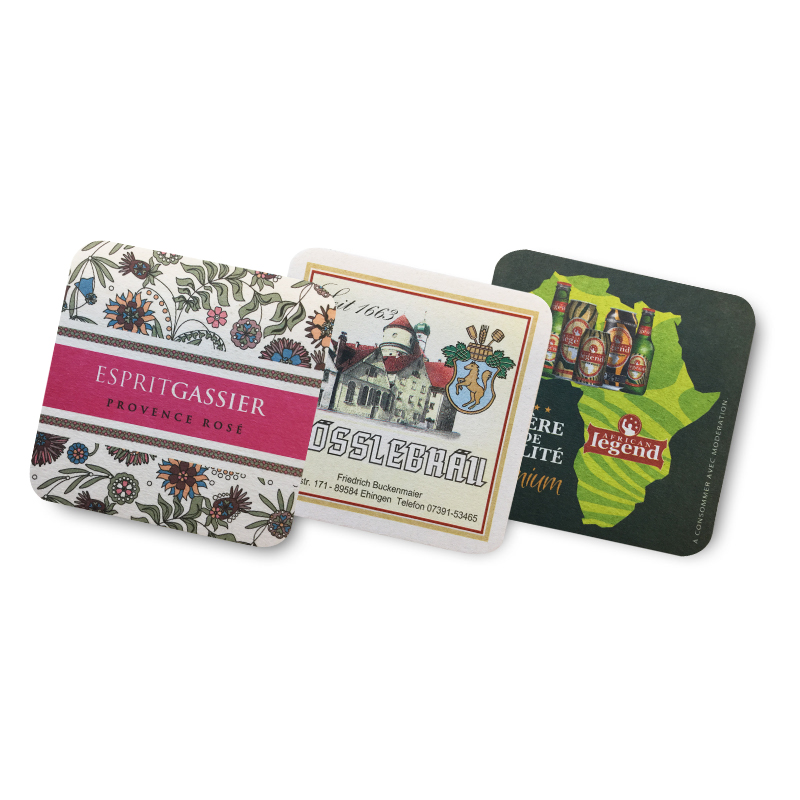 Bierviltjes vierkant bedrukken met logo