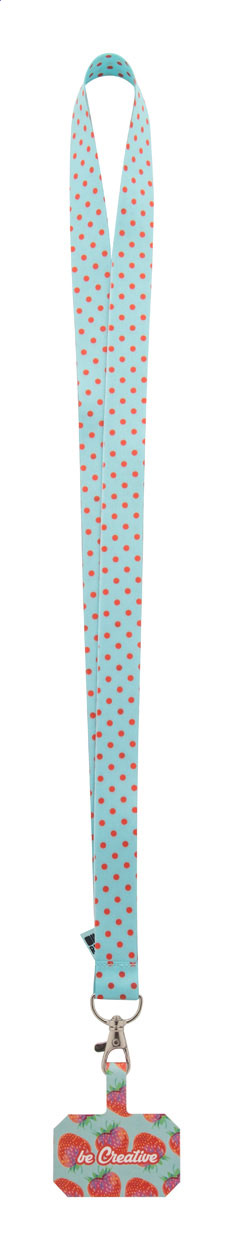 custom made mobiele telefoonhouder met RPET sleutelkoord bedrukken met logo