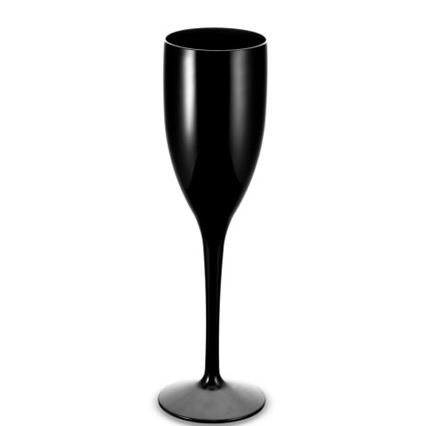 Champagneglas 15 cl 15 zwart bedrukken met logo