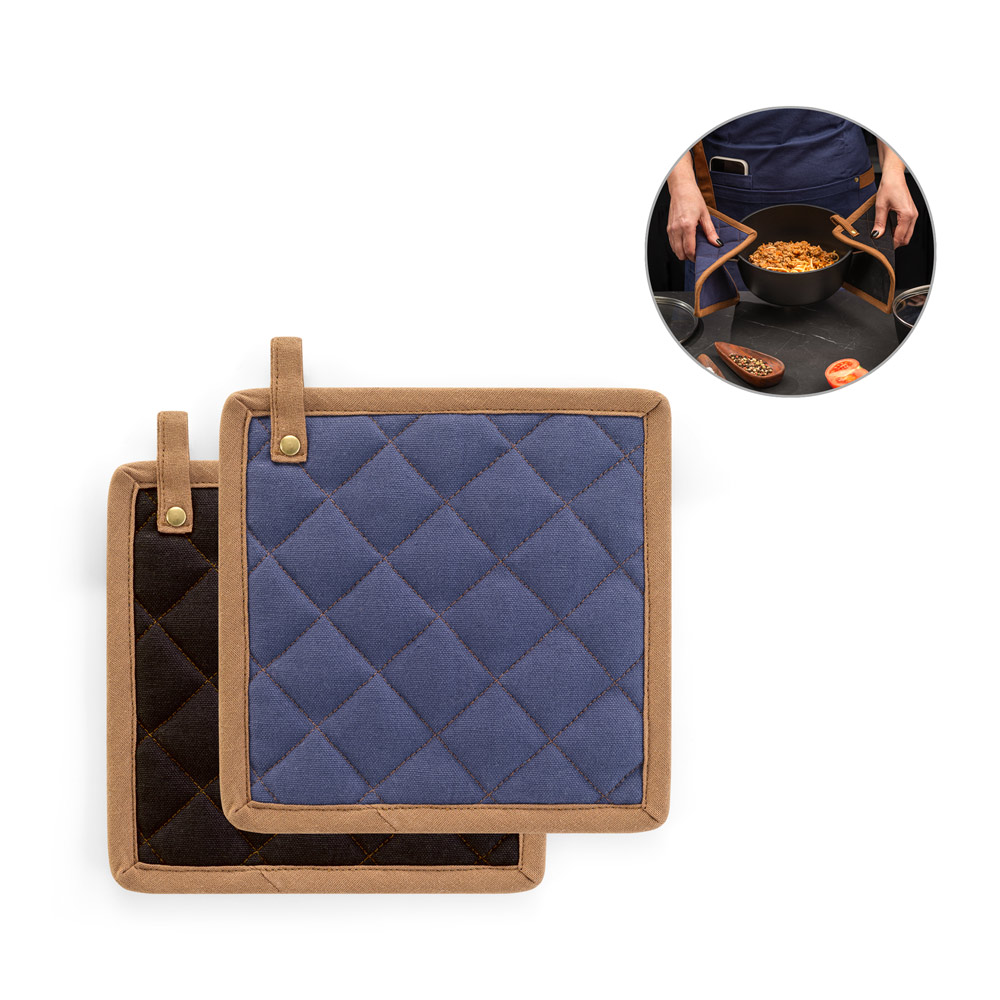 CLOVES. Onderzetter in canvas katoen (275 g/m²) bedrukken met logo