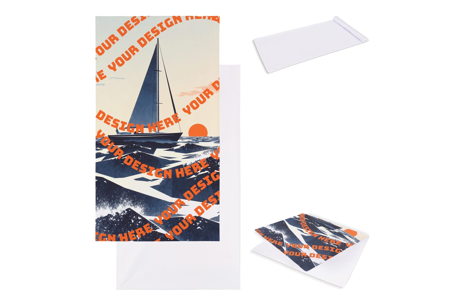 Sneldrogende handdoek 100 x 180 cm (200 g/m²) sublimatie bedrukken met logo