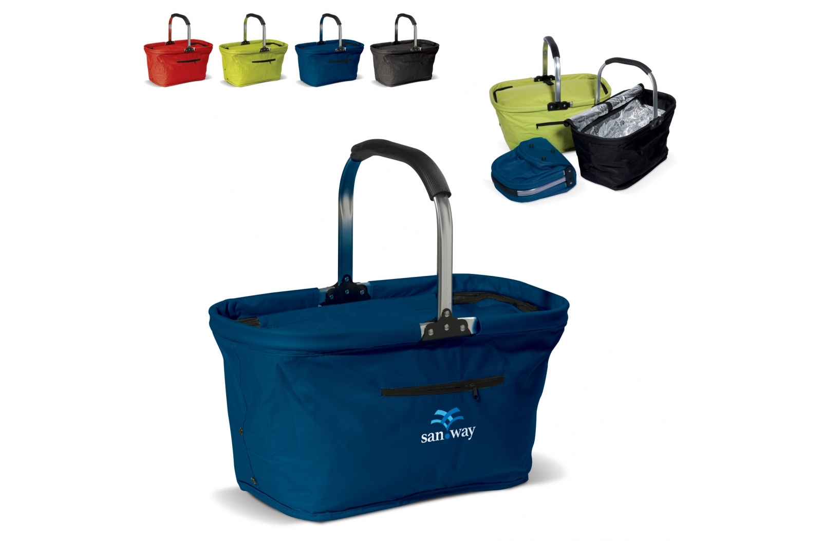 Court Picknickmand opvouwbaar 2-in-1 koeltas 600D bedrukken met logo