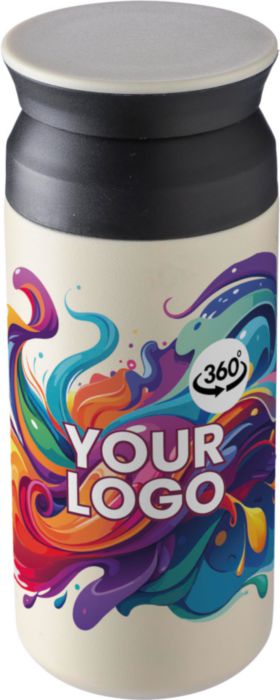 Roestvrijstalen dubbelwandige drinkbeker 350 ml Gwen bedrukken met logo