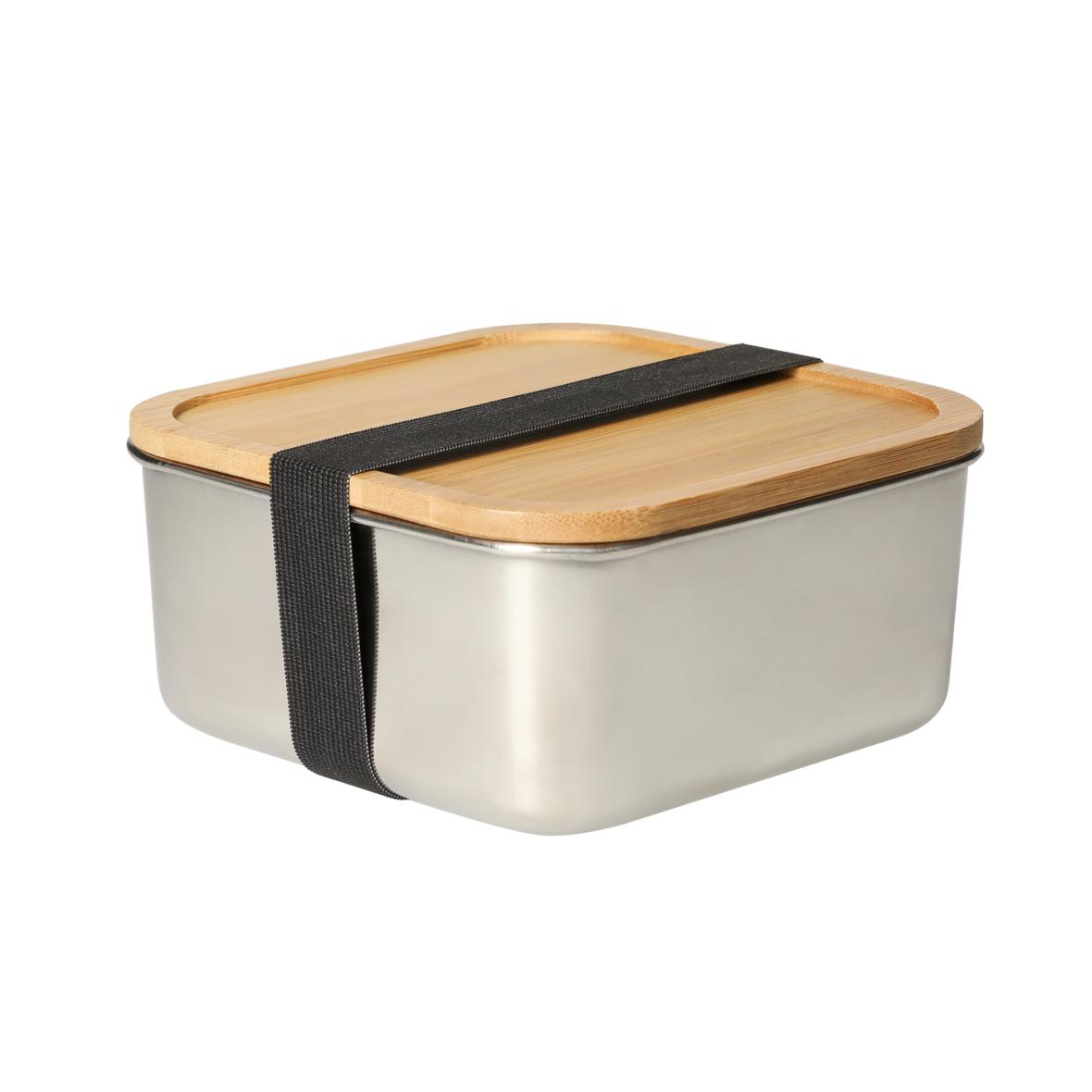 Zanzi Lunchbox Groot Zilver bedrukken met logo
