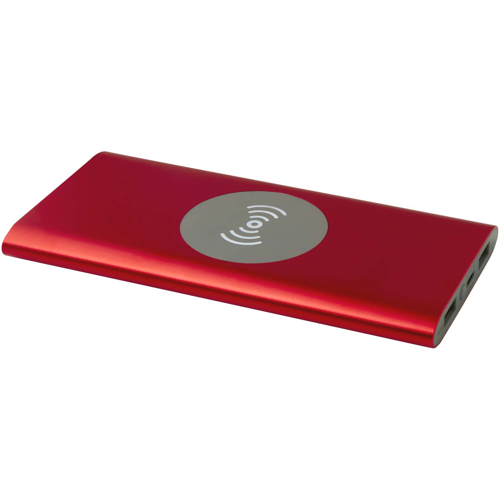 Juice type-C draadloze powerbank van 8000 mAh van gerecycled aluminium bedrukken met logo