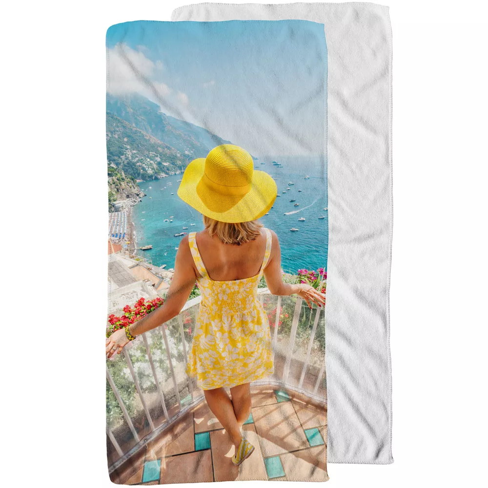 Sophie Muval full-colour strandhanddoek (350 gr/m² - 200 x 100 cm) bedrukken met logo