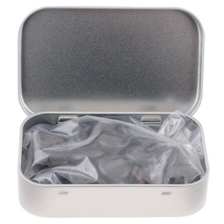 Scharnierblik met Haribo dropgeld bedrukken met logo