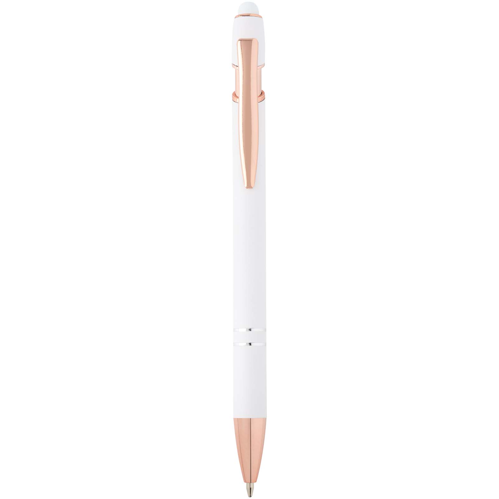 Nanna balpen met roségouden afwerking (zwarte inkt) bedrukken met logo
