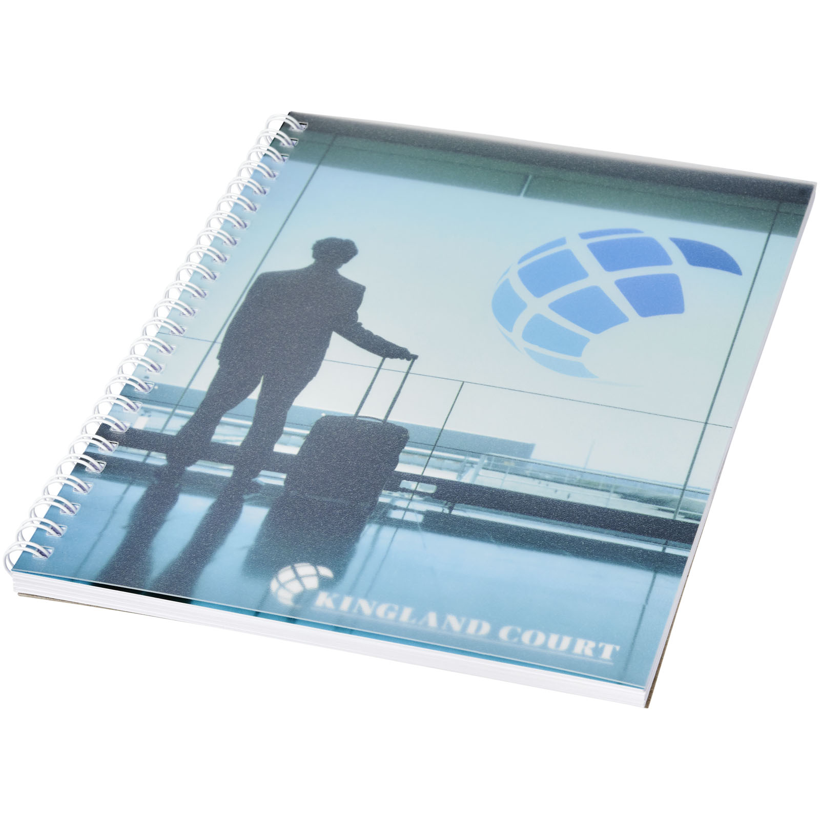 Desk-Mate® A5 wire-o notitieboek met PP-omslag bedrukken met logo