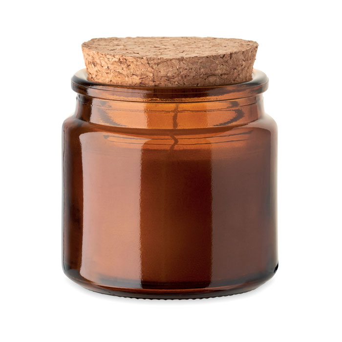 Plantaardige waskaars 70gr bedrukken met logo