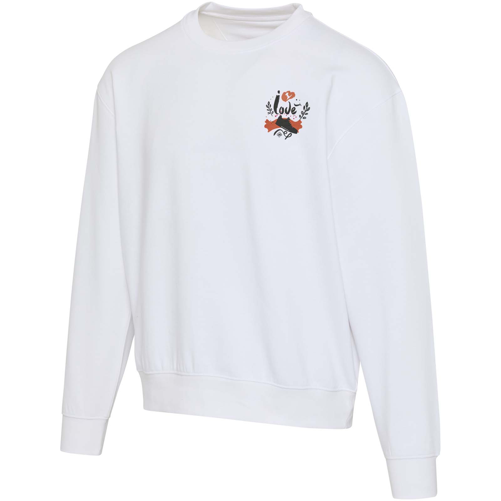 Boris 280 g/m2 unisex OCS organische oversized trui met ronde hals bedrukken met logo